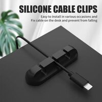 Dụng cụ cố định dây sạc, dây điện bằng silicon dùng keo dán 2 mặt 3M, giao màu ngẫu nhiên - 3 khe