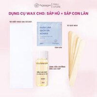 Dụng cụ dành cho Sáp con lăn và Sáp hũ ấm Nowax: Giấy wax, que wax, dầu lau sáp, khăn làm sạch Nowax