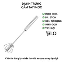 Dụng Cụ Đánh Trứng Bán Tự Động Mini Cầm Tay Inox 304, Cây Đánh Trứng Trộn Thủ Công Gia Đình Thép Không Gỉ