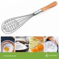 Dụng cụ đánh trứng, đánh kem cán gỗ giá rẻ