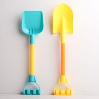Dụng cụ đào cát và xúc tuyết cho trẻ em, đồ chơi xẻng nhựa chơi cát bãi biển cho bé trai và bé gái, kích thước vừa dày