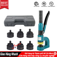 Dụng cụ đột lỗ tôn thủy lực đục lỗ thang máng cáp máng điên SYD-25 với 6 bộ khuôn đột 18-32mm