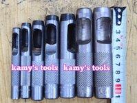 Dụng cụ đột lỗ tròn trên ron cao su, da, giấy, vải, dây nịt nhiều kích cỡ từ 4mm-38mm kamytools, đục lỗ ron