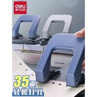 Dụng cụ đục lỗ Deli 2 lỗ, dụng cụ đục lỗ tròn thủ công, dụng cụ đóng tài liệu văn phòng, dụng cụ đục lỗ lớn đôi, dụng cụ đục lỗ nhỏ dễ thương cho sinh viên, dụng cụ đục lỗ kim loại đơn cho kẹp tài liệu