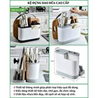 Dụng Cụ Đựng Đũa Kèm Giá Cài Dao, Thớt Tiết Kiệm Diện Tích, Kệ Để Dao Thớt Kiêm Ống Đựng Đũa Thìa Cao Cấp