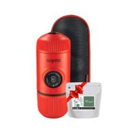 Dụng cụ ép espresso bằng tay WACACO Nanopresso Elements Lava red + Túi chống sốc