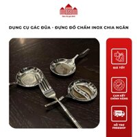 Dụng cụ gác đũa - đựng đồ chấm Inox Little Angel chia ngăn - RK723/RK722