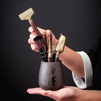 dụng cụ gắp trà Zisha Lễ Trà Sáu Quý Ông Kết Hợp Bộ Trà Kung Fu Bộ Phụ Kiện Trà Tre Trà Kẹp Nhíp Gỗ Chắc Chắn gắp trà bộ gắp trà