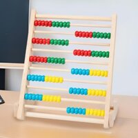 Dụng cụ giảng dạy Abacus Hạt gỗ và khối đếm giá Đồ chơi Montessori