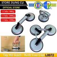 Dụng cụ hít gạch kính đá cao cấp, cái hít gạch men cầm tay thi công ốp lát gach, nhôm kính C-mart L0072