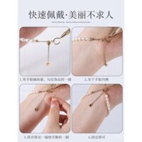 Dụng cụ hỗ trợ đeo vòng tay, trang sức, dây chuyền bạc nguyên chất, dụng cụ hỗ trợ đeo cho sử dụng tại nhà, dây chuyền khóa thủ công mở rộng, hiện vật vòng tay tự đeo