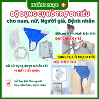 Dụng cụ hỗ trợ đi tiểu silicon y tế xịn- capot cho nam nữ, người già, bệnh nhân - túi đựng nước tiểu