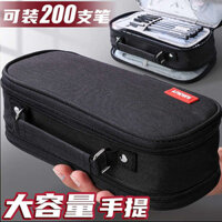 dụng cụ học tập hộp bút cute giá rẻ 1k Túi đựng bút dung tích lớn hộp đựng văn phòng phẩm cho bé trai trường trung học phổ thông trung học phổ thông năm 2024 hộp đựng bút chì màu đen cho bé trai mẫu mới vải bố nhiều lớp phiên bản bé gái màu đen công nghệ