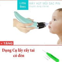Dụng Cụ Hút Mũi Cầm Tay Thông Minh Cho Bé Little Bees LB-1801 + Tặng Dụng Cụ lấy Ráy Tai Có Đèn