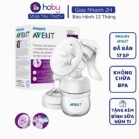 Dụng cụ hút sữa bằng tay Philips Avent [có bình sữa] - Hút sữa cầm tay chính hãng Philips Avent dễ sử dụng