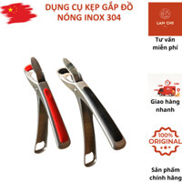 Dụng cụ kẹp gắp đồ nóng inox 304 với mút silicon chống trơn trượt