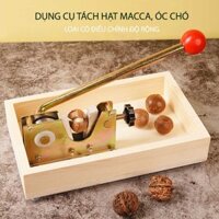 Dụng cụ kẹp tách vỏ hạt macca, óc chó, hạt dẻ bằng tay, có điều chỉnh độ rộng, không bị vỡ hạt