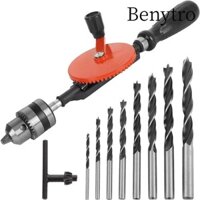Dụng cụ khoan thủ công BENYTRO, Máy khoan tay cầm chống trượt đa chức năng, Kẹp mũi khoan mũi khoan 0,6-6 MM Thợ mộc quay