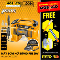 Dụng cụ kiểm tra lốp xe Ô tô dùng pin 20V INGCO CACLI2002 Tự động dừng lại ở áp suất thiết lập, sử dụng bình xe hơi
