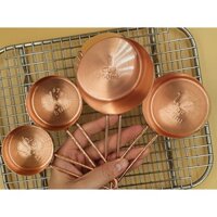 Dụng cụ làm bánh: Cup Đong Bột, Nguyên Liệu làm bánh màu Rose Gold set 4 món 60-80-125-250ml siêu đẹp