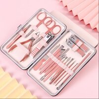Dụng Cụ Làm Nail, Bộ Bấm Móng 18 Món Đa Năng Tiện Lợi.