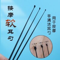 Dụng cụ làm sạch tai tay cầm nhựa thìa tai mềm đàn hồi nhỏ massage giảm đau tai gậy đào tai massage ống tai [yfs]