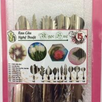 Dụng cụ làm thạch rau câu 3D Ngọc Huệ (bộ số 15 - hoa lan, hoa ông lão, lá dương xỉ, mẫu đơn, hoa sim)
