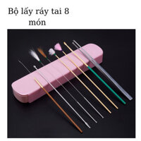 Dụng Cụ Lấy Ráy Tai, Bộ Lấy Ráy Tai, Massa tai 5 - 20 Mon Tích Hơp Đen Soi Cho Cam Giac Siêu Đinh HBH - Bộ dụng cụ 8 món