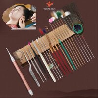 Dụng Cụ Lấy Ráy Tai, Bộ Ngoáy Tai 24 Món Tich Hợp Đèn Soi Cho Cảm Giác Siêu Đỉnh Tozamo