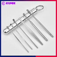 Dụng Cụ Lấy Ráy Tai, Bộ Ngoáy Tai 6 Chiếc KUNBE, Chất Liệu Inox Cao Cấp Giúp Vệ Sinh Tai An Toàn, Chuyên Nghiệp