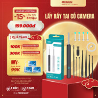 Dụng Cụ Lấy Ráy Tai Có Gắn Camera Nội Soi Đa Năng MEGUN Hình Ảnh Full HD 1296P Sắc Nét