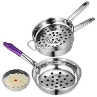 Dụng cụ lọc tôm lạnh đặc biệt, skimmer bằng thép không gỉ lỗ lớn, dụng cụ lọc bột cá, dụng cụ lọc mì gia đình