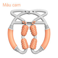 Dụng cụ massage cổ vai gáy 4 con lăn cầm tay XM-009 - Màu cam