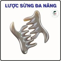 Dụng Cụ Massage Lược Sừng Trâu Răng Thưa Massage Đầu