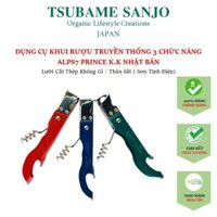 Dụng Cụ Mở Bia, Khui Rượu Truyền Thống 3in1 ALPS7 - PRINCE K.K Nhật Bản | Thép Carbon - Sơn Tỉnh Điện
