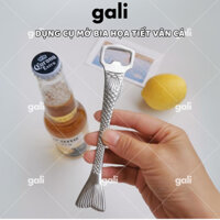 Dụng cụ mở bia nắp chai họa tiết vân cá inox 304 độc đáo | GALIHOMECOOK