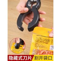 Dụng cụ mở hộp thực phẩm màu vàng đào, dụng cụ mở nắp chai đa chức năng, dụng cụ mở nắp chai gia đình