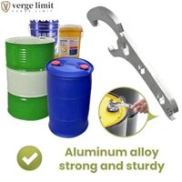 Dụng cụ mở nắp thùng đa năng VERGE LIMIT, Cờ lê nắp thùng đa chức năng bằng thép Carbon, Dụng cụ mở nắp kim loại Dụng cụ mở nắp nắp mô hình dày chắc chắn màu bạc Xô sơn cao su