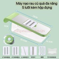 Dụng Cụ Nạo, Cắt Rau Củ Đa Năng 5 Lưỡi Dao Kèm Hộp Đựng