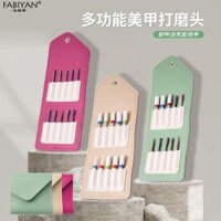 [Dụng cụ nghệ thuật làm móng] Bộ hoàn chỉnh loại bỏ móng tay trước xử lý Mở bỏ túi của da chết Lưu trữ mũi khoan gốm di động