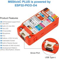 Dụng Cụ Phát Triển Mini M5Stack Official M5StickC PLUS2 ESP32 Iot2 IoT M5Stack M5StickC PLUS2