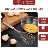 Dụng cụ phới đánh trứng cầm tay, trộn bột, đánh bông kem bằng inox, Phới đánh trứng Inox không gỉ
