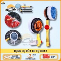 Dụng Cụ Rửa Xe Ô Tô Tự Xoay 360 ĐỘ - Vòi Cọ,Cây Rửa Xe Hơi Kết Hợp Bàn Chải Tự Động, Xoay Tròn 360, Tự Tạo Bọt