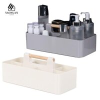 Dụng cụ sắp xếp bàn AROMA, Hộp hoàn thiện văn phòng phẩm bằng nhựa đa ngăn, Dụng cụ giỏ chia tay cầm bằng gỗ dung tích lớn có thể xếp chồng lên nhau đơn giản