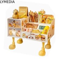 Dụng cụ sắp xếp bàn LYMEDIA, Bút chì Capybara bằng nhựa, Bàn làm việc đa lưới bền bỉ Giá đỡ bút dung lượng lớn Văn phòng phẩm