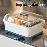 Dụng cụ sắp xếp bát đĩa có nắp, Giá đựng bát đĩa thoát nước, tủ đựng bát đĩa nhà bếp