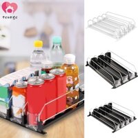 Dụng cụ sắp xếp đồ uống cho tủ lạnh Hộp đựng Soda tự trượt có thiết kế khóa 3 hàng Hộp đựng đồ uống tủ lạnh Chiều rộng có thể điều chỉnh SHOPSKC5134