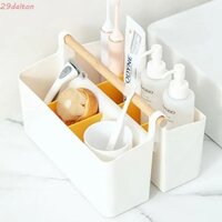Dụng cụ sắp xếp lưu trữ bàn DALTON, Hộp đựng bút đa năng bằng nhựa, Hộp đựng đồ di động Dung tích lớn có tay cầm bằng gỗ Hộp đựng văn phòng phẩm Trang điểm