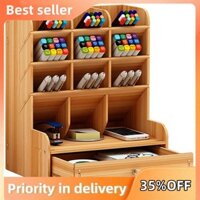 Dụng cụ sắp xếp máy tính để bàn, Hộp đựng bút bằng gỗ và Hộp đựng bút đa năng thời trang Kệ để bàn văn phòng