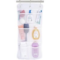 Dụng cụ sắp xếp vòi hoa sen, Hộp đựng vòi hoa sen hoặc Hộp đựng phòng tắm Lưới sấy nhanh với 7 túi đựng dầu gội, xà phòng, Loofah và cần thiết cho tàu du lịch